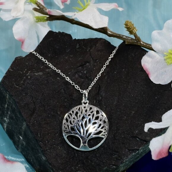 Destinelle Filigree 925 Sterling Silver Tree of Life Necklace Gift Packaged - Picture 5 of 13